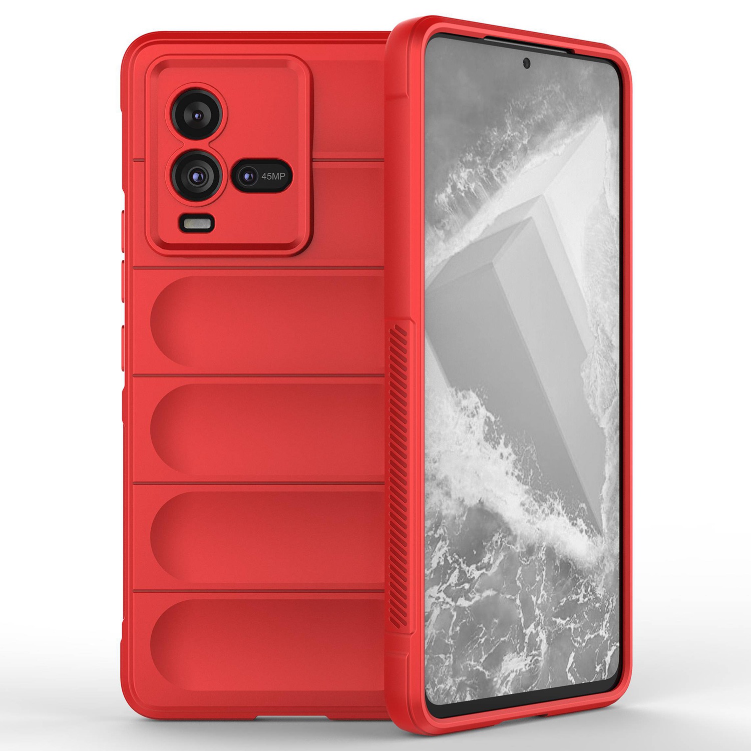 

Für Vivo Iqoo 10 5G Rugged Back Drop Protection Tpu-fall Präziser Ausschnitt Anti-kratzer-telefonabdeckung - Rot, vivo iQOO 10 5G