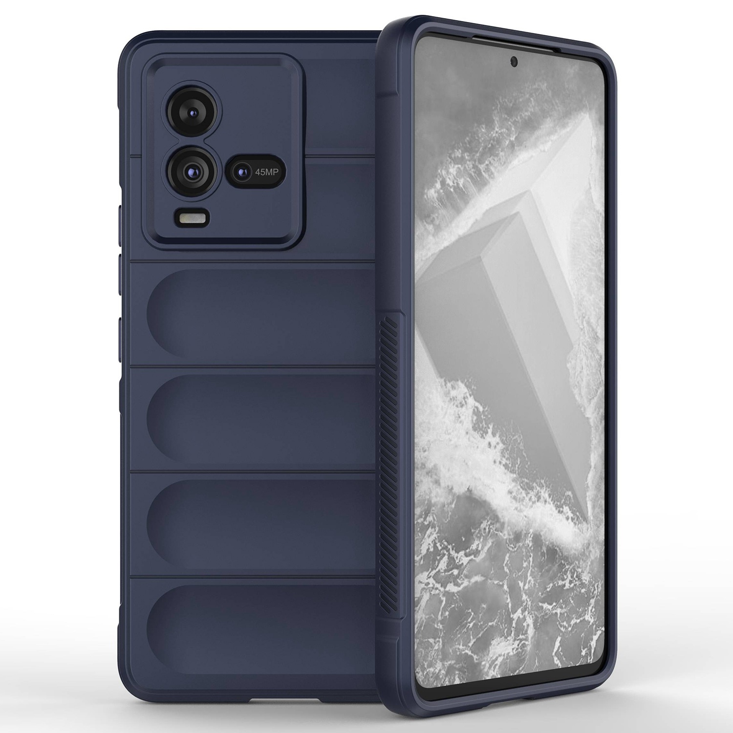 

Für Vivo Iqoo 10 5G Rugged Back Drop Protection Tpu-fall Präziser Ausschnitt Anti-kratzer-telefonabdeckung - Dunkelblau, vivo iQOO 10 5G