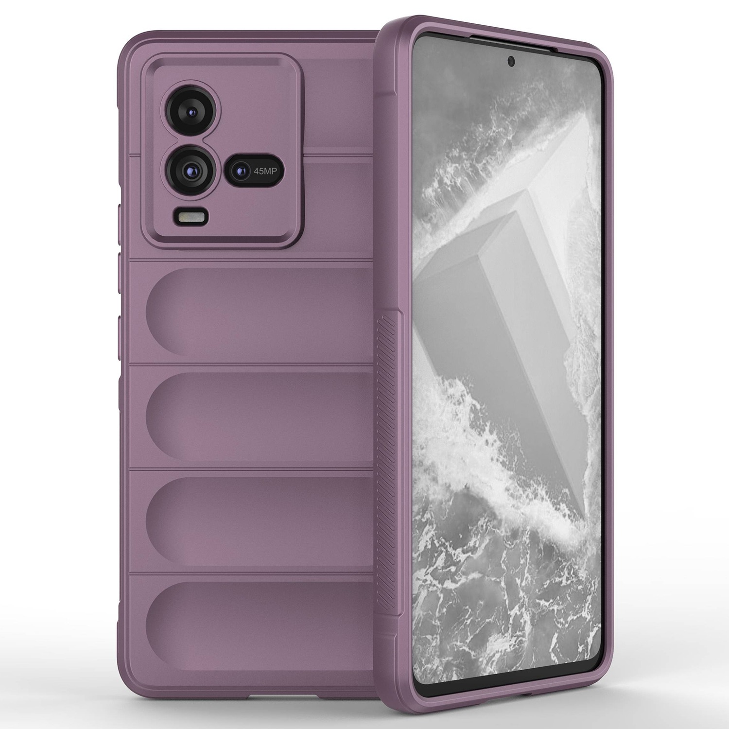 

Für Vivo Iqoo 10 5G Rugged Back Drop Protection Tpu-fall Präziser Ausschnitt Anti-kratzer-telefonabdeckung - Helles Lila, vivo iQOO 10 5G