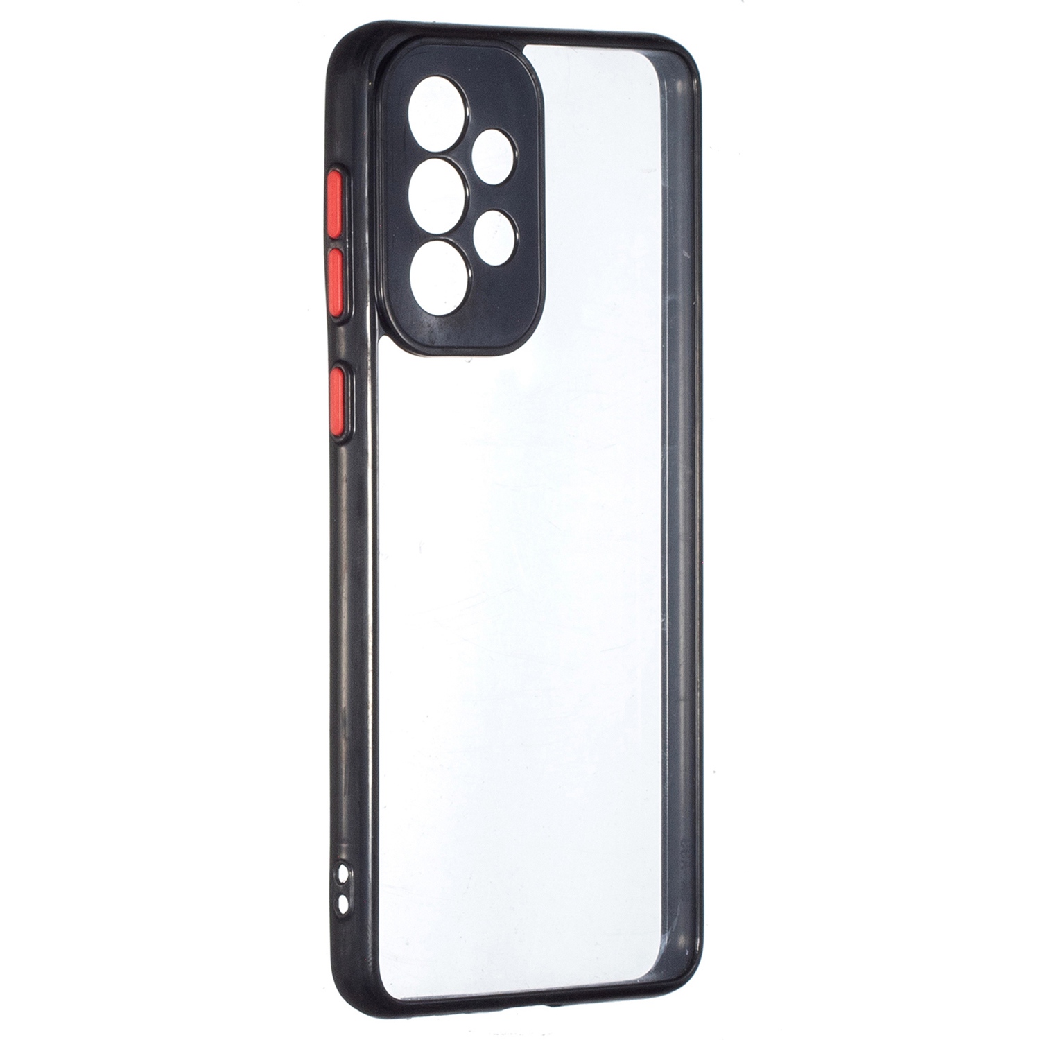 

PC + TPU 2-in-1 Clear Phone Case for Samsung Galaxy A73 5G, Well-protected Precise Cutout Cell Phone Back Cover - Black, Samsung Galaxy A73 5G