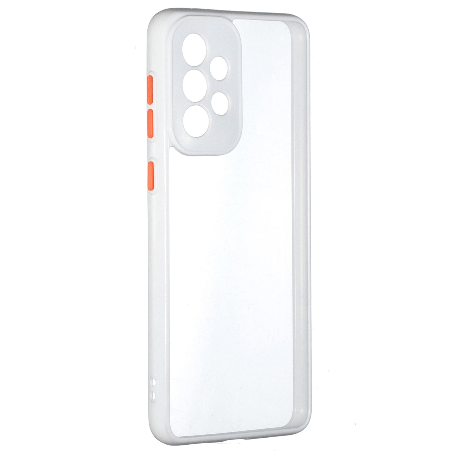 

Crystal Clear Protective Cover for Samsung Galaxy A53 5G, TPU Frame PC Back Hybrid Phone Case - White, Samsung Galaxy A53 5G