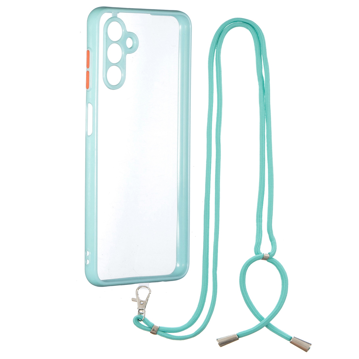 

Для Samsung Galaxy A13 5G Transparent PC Back TPU Бампер. - Зеленый, Galaxy A13 5G