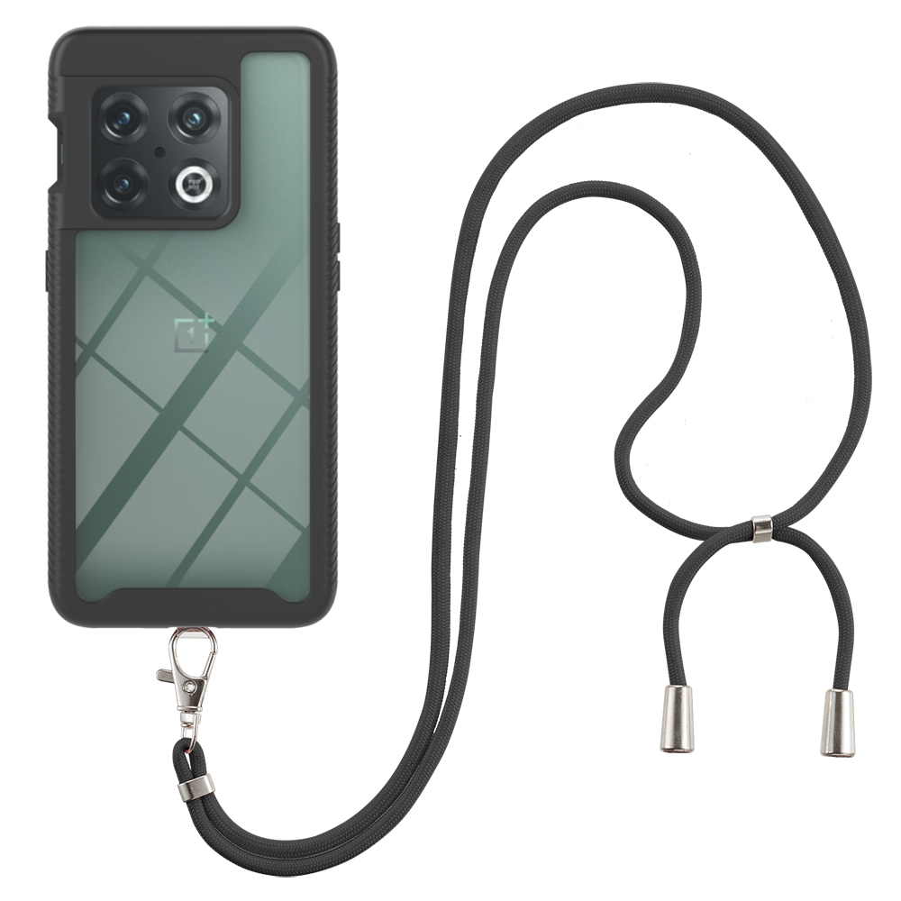 

YB PC Series-4 Drop-proof-telefonabdeckung Für OnePlus 10 Pro 5G, Schutzhülle Anti-kratzer Mit Einstellbarem Lanyard - Schwarz, OnePlus 10 Pro 5G