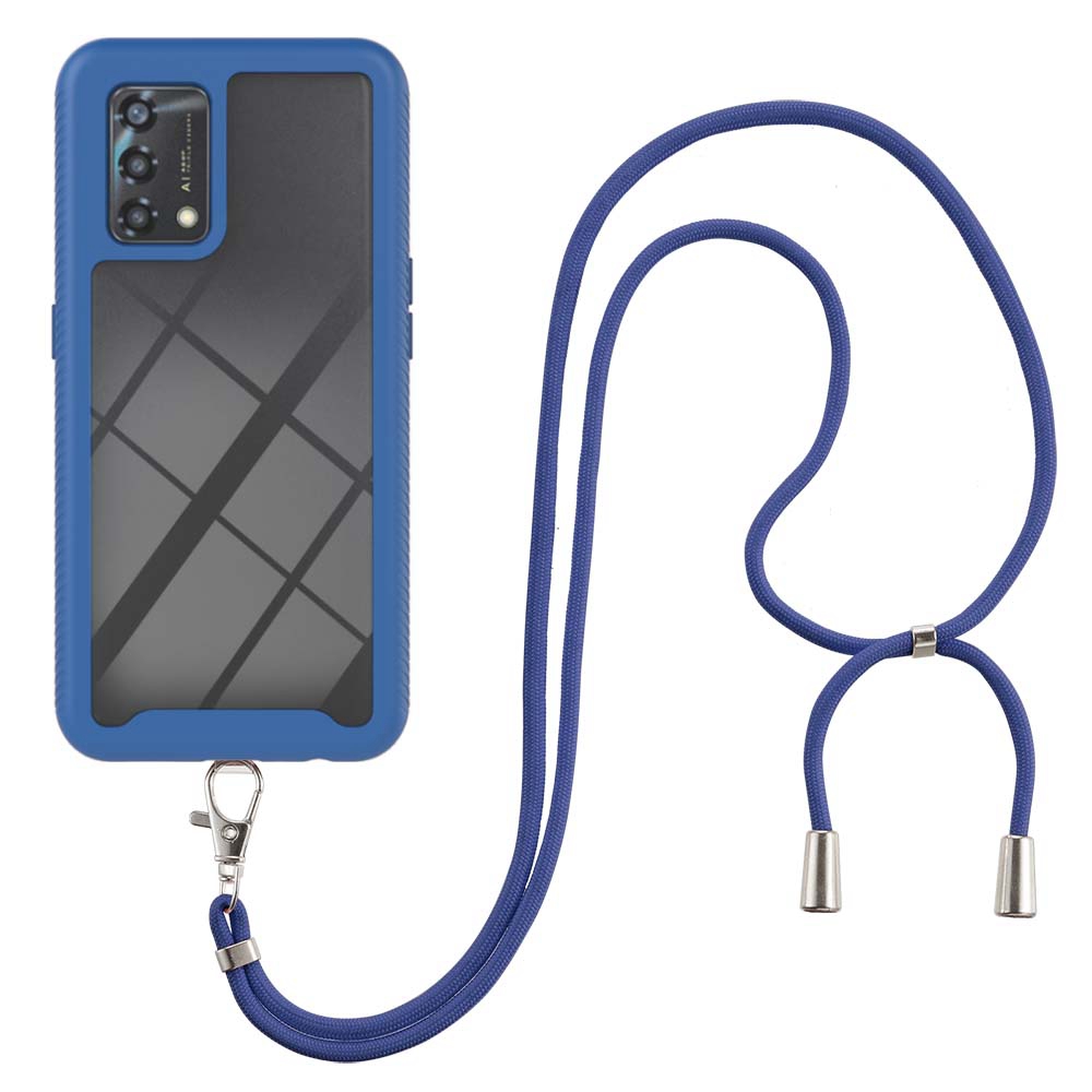 

YB PC Series-4 Für Oppo A95 4G / Reno6 Lite 4G, PC + Tpu-schutzabdeckung Anti-kratzer-telefongehäuse Mit Lanyard - Saphir, Oppo A95 4G