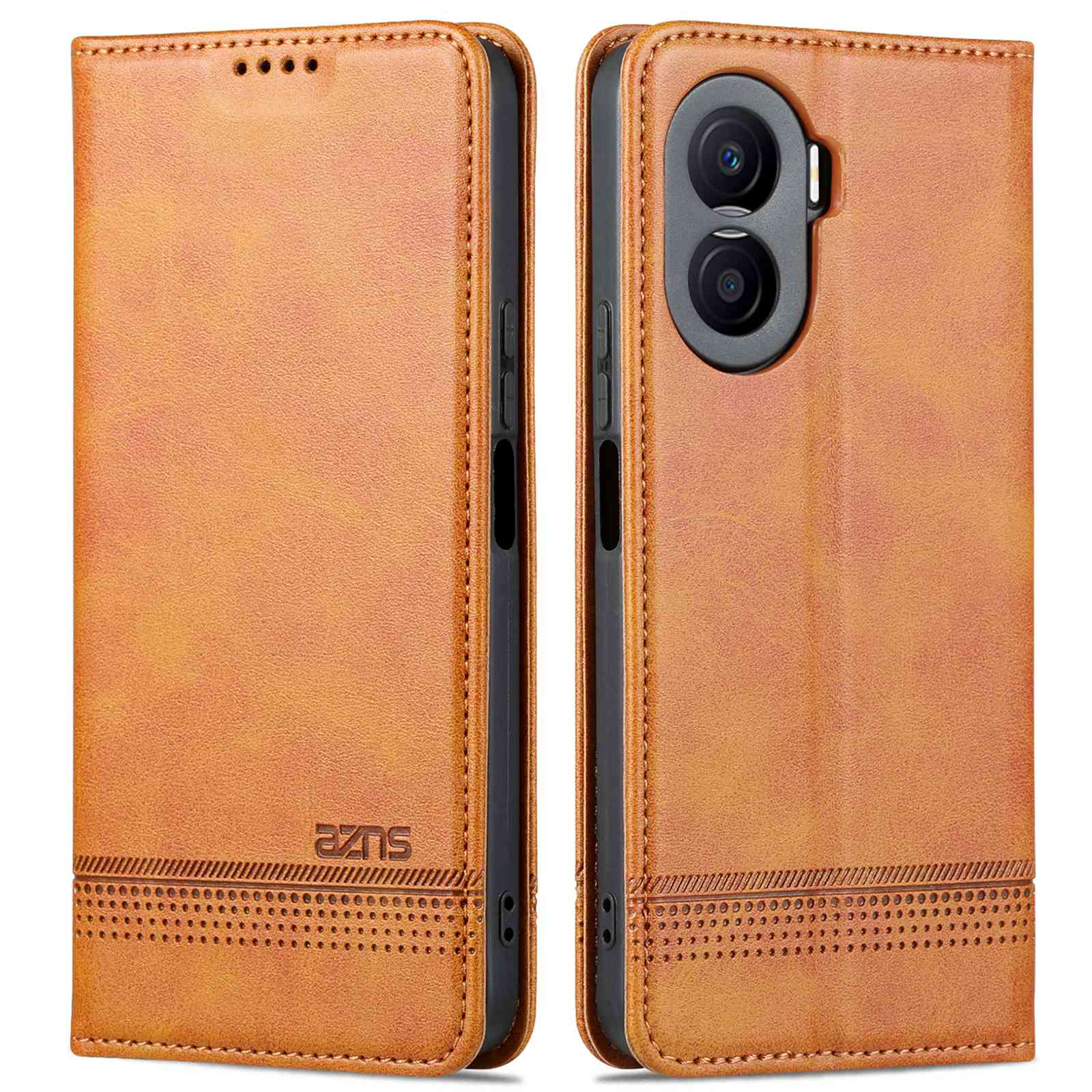 

AZNS Für Ehren X40i 5G Anti-scratch PU Leder Viewing Ständer Flip Cover Wallet Magnet Auto Classion Telefonschaft - Braun, Honor X40i 5G
