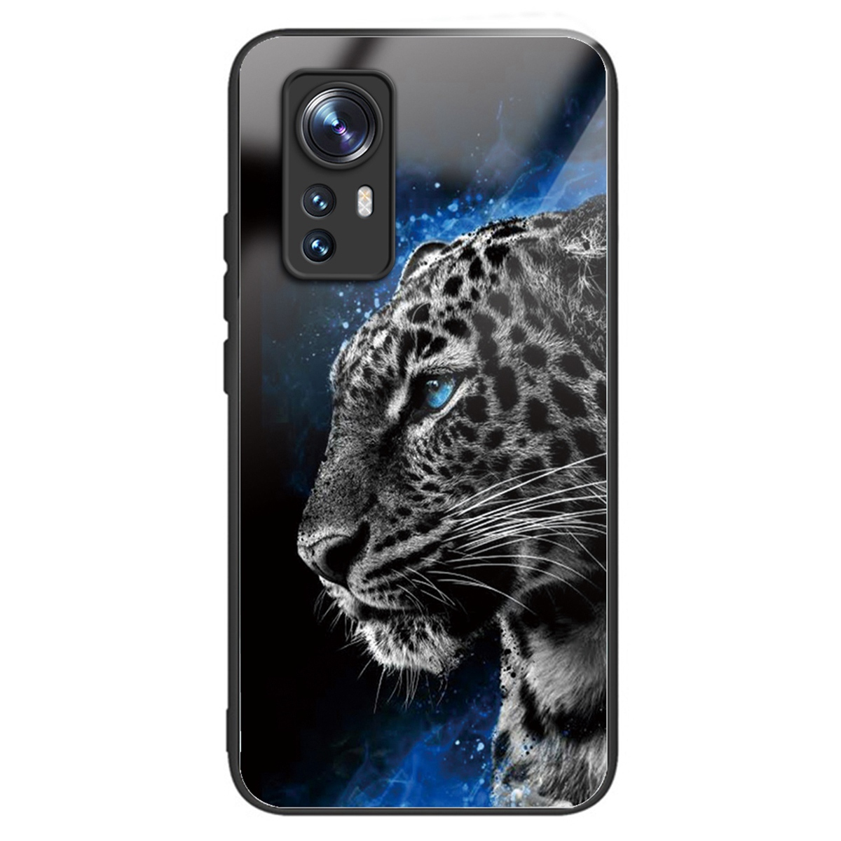 

Für Xiaomi 12 5g / 12x 5g / 12S 5G Schockdes TPU -rahmen Temperiertes Glas Rückenschalenmuster Druckphase Handy Hülle - Tiger, Xiaomi 12 5G