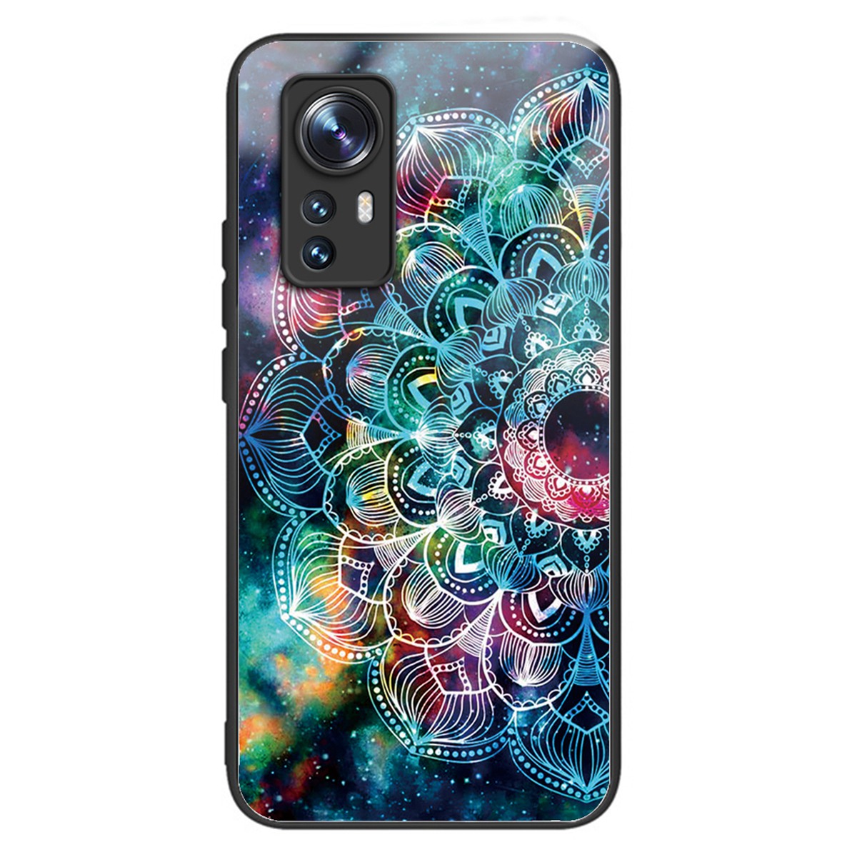 

Für Xiaomi 12 5g / 12x 5g / 12S 5G Schockdes TPU -rahmen Temperiertes Glas Rückenschalenmuster Druckphase Handy Hülle - Mandala Blume, Xiaomi 12 5G