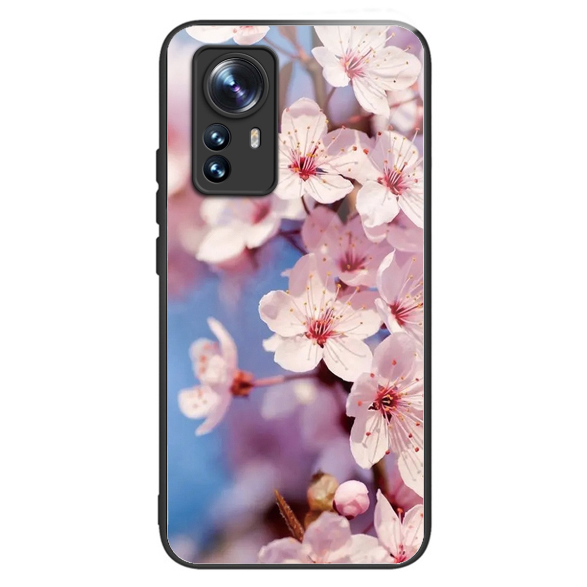 

Für Xiaomi 12 Pro 5g / 12s Pro 5g / 12 Pro (abmessung) 5G TPU + Tempered Glass-haste Muster Druckendruck - Pfirsichblüte, Xiaomi 12 Pro 5G