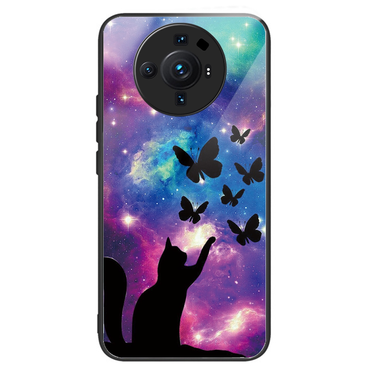 

Musterdruckphase Für Xiaomi 12s Ultra 5G, TPU -rahmen -rücken -rückenhybridabdeckung - Katze Und Schmetterlinge, Xiaomi 12S Ultra 5G