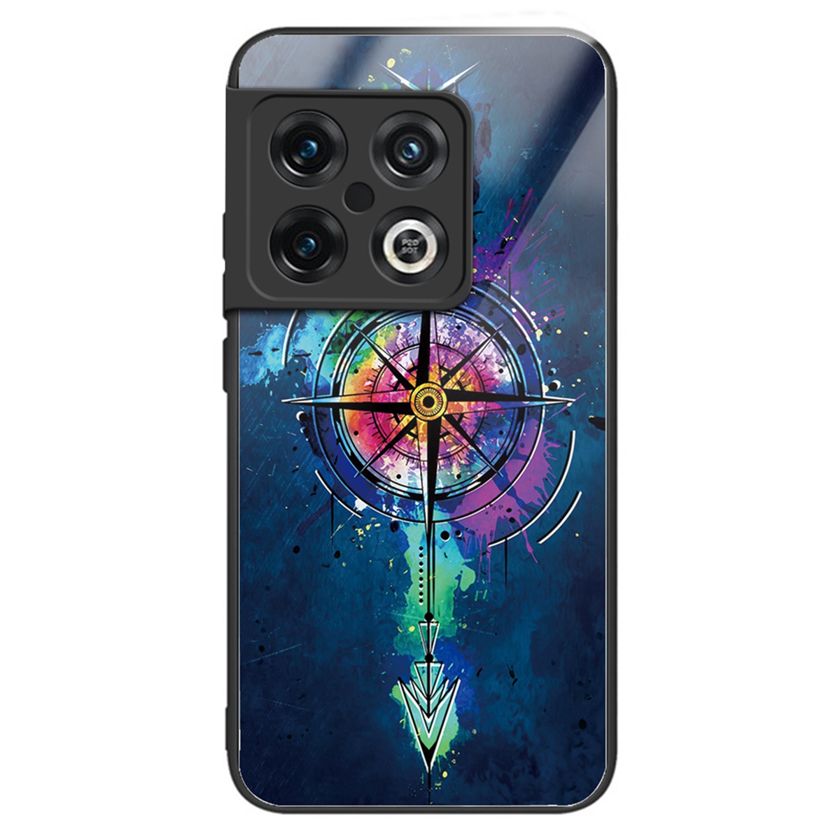 

Für OnePlus 10 Pro 5G Tpu-rahmen Temperierte Glas-rücken-handy-fallmuster-druck-anti-drop-abdeckung - Pfeil, OnePlus 10 Pro 5G