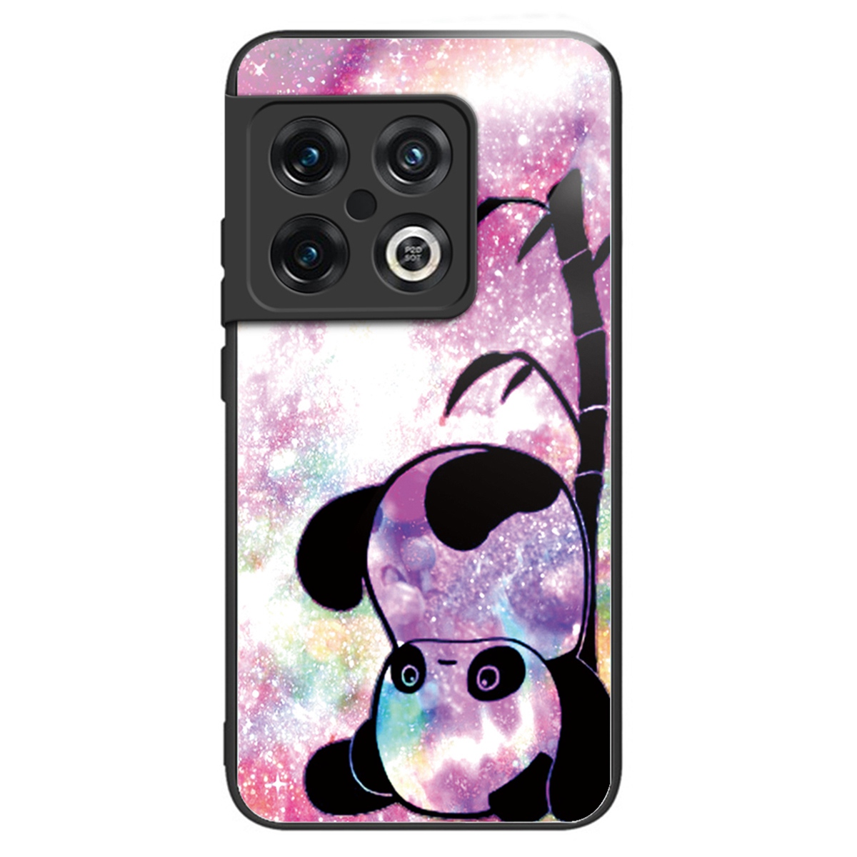 

Für OnePlus 10 Pro 5G Tpu-rahmen Temperierte Glas-rücken-handy-fallmuster-druck-anti-drop-abdeckung - Netter Panda, OnePlus 10 Pro 5G