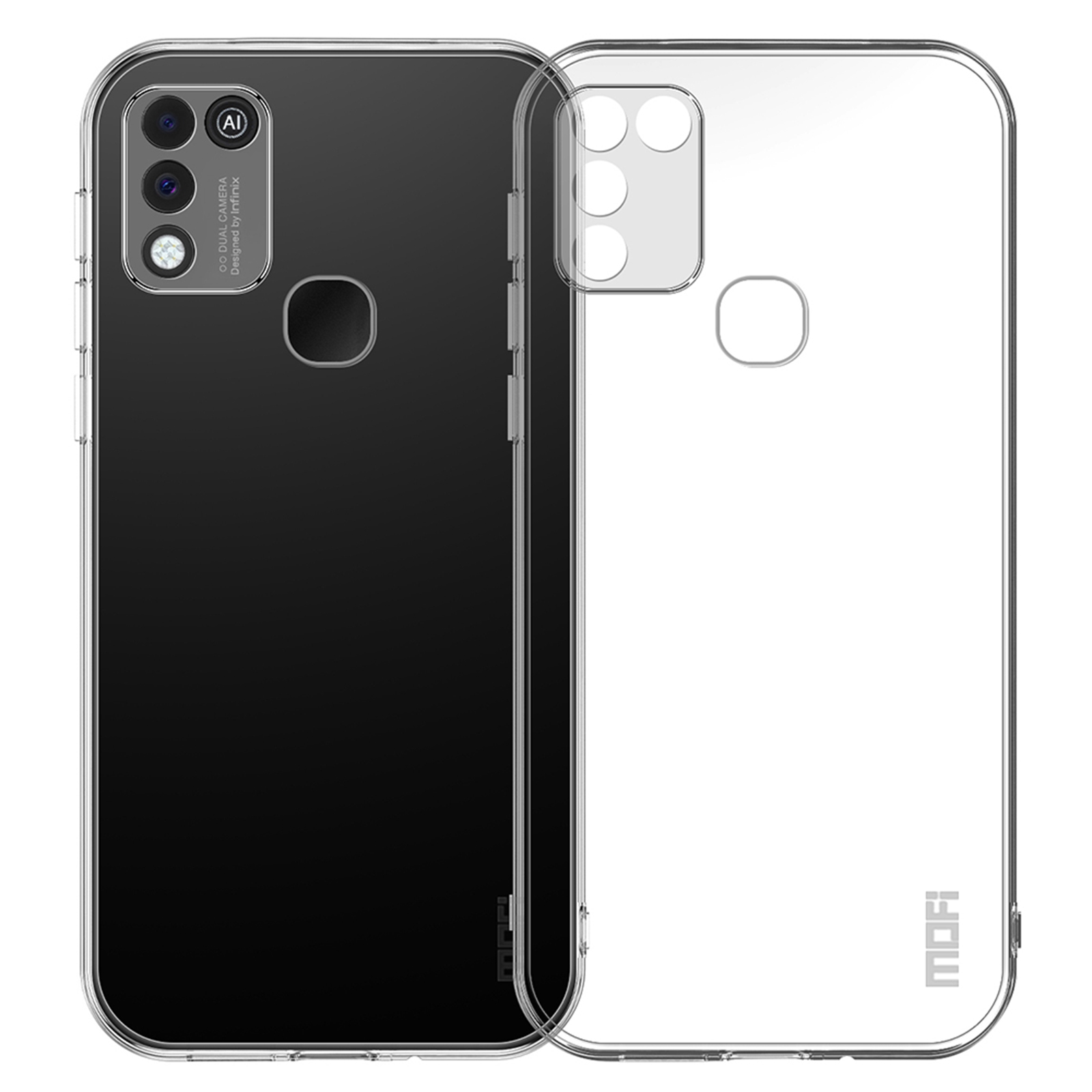 

MOFI Für Infinix Hot 10 Play Crystal Clear Cleary Weiche Tpu-hülle Anti-kratzer-telefon Zurück-deckung, Infinix Hot 10 Play