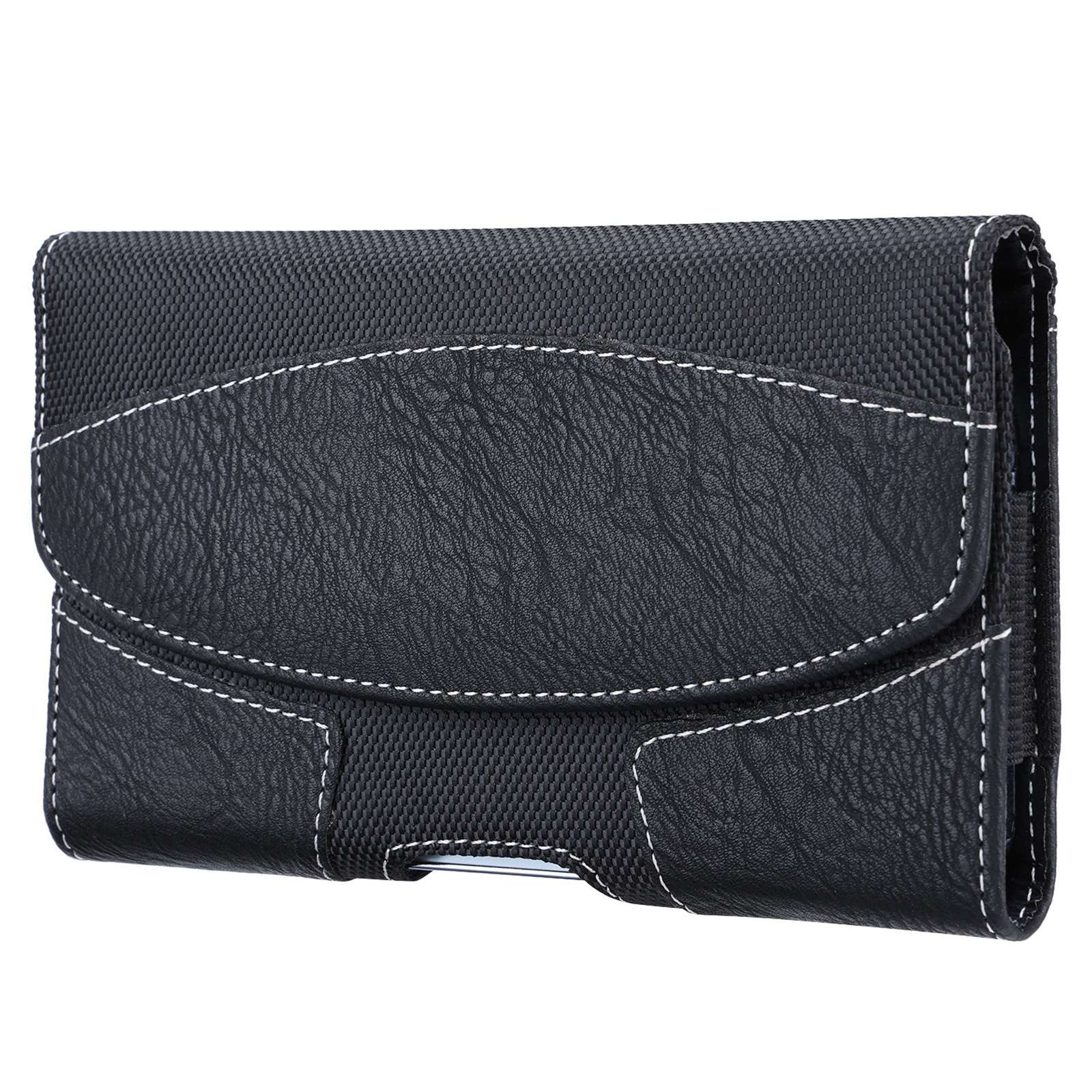 

PU Leder Taillenbeutel Für 4,9-6,5 Zoll Handys Kratzerbeutel (XL) - Schwarz, Universal