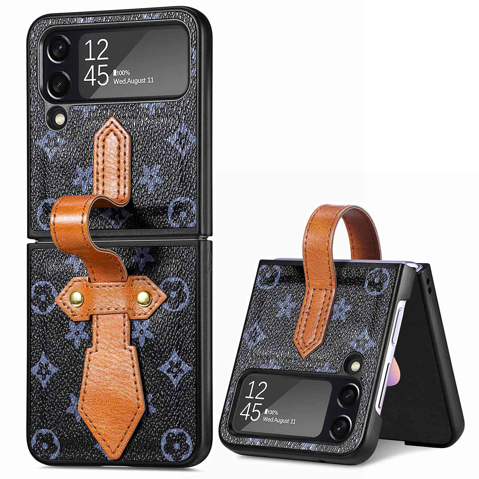 

Для Samsung Galaxy Z Flip4 5g Цветочный Рисунок - Черный, Galaxy Z Flip4 5G