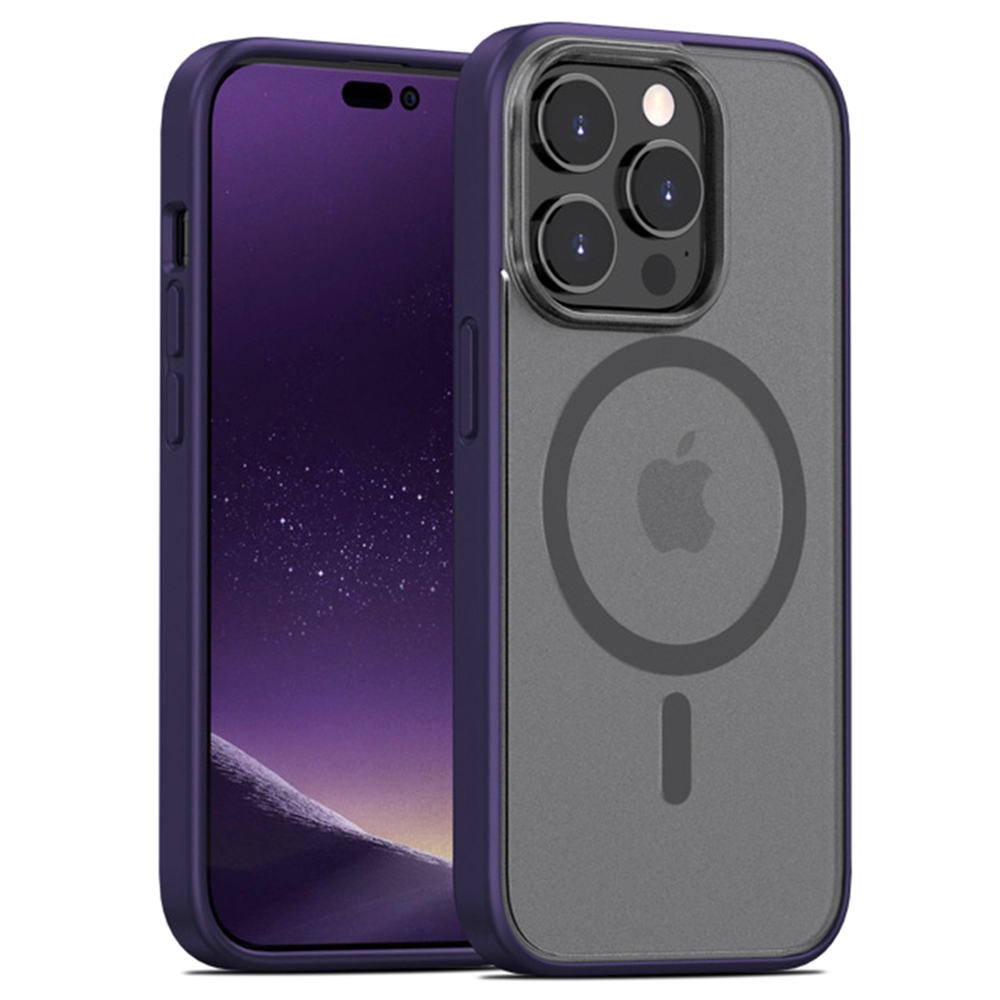 

Антифлянный Tpu+корпус Для пк Для Iphone 14 Pro 6,1 Дюйма Shock-resean Magnetic Cover Full Shute Slim Case - Темно Фиолетовый, iPhone 14 Pro 6.1 inch