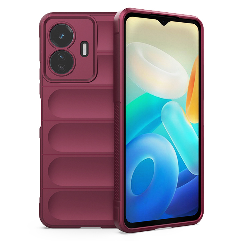 

Für Vivo Y77 5G Anti-schock-tpu-verteidiger Robuster Beschützer Anti-fall-präzise-ausschnitt Kameraschutz Rückzugsabdeckung - Weinrot, vivo Y77 5G