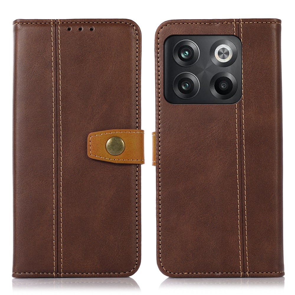 

Für OnePlus 10T 5G / Ace Pro 5G PU Leder Brieftasche Abdeckung Magnetischer Verschluss Drop-proof-telefonhülle - Kaffee, OnePlus 10T 5G