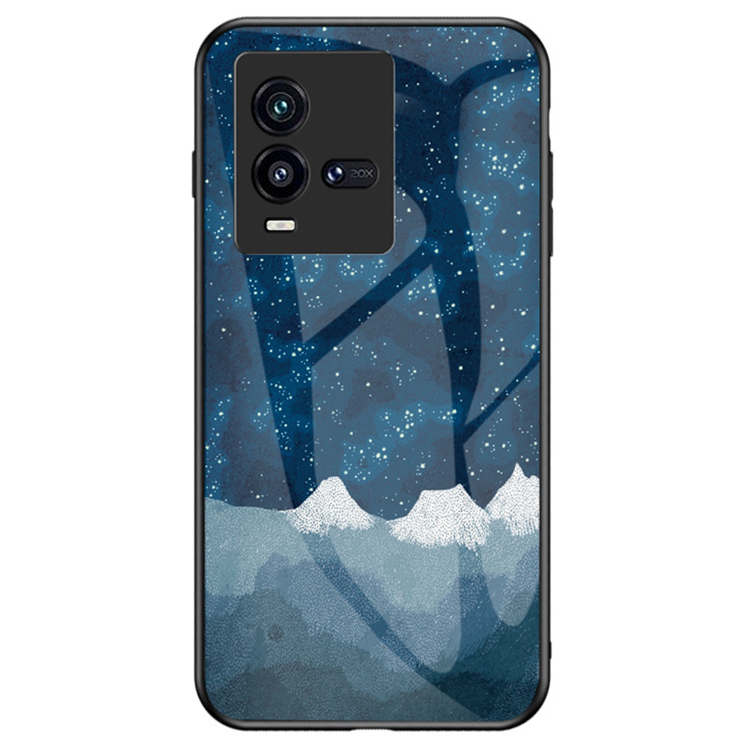 

Für Vivo Iqoo 10 5G Anti-schock-sternenhimmel-muster-design-protektor TPU Tempued Glass PC Telefort - Strenger Strenger, vivo iQOO 10 5G