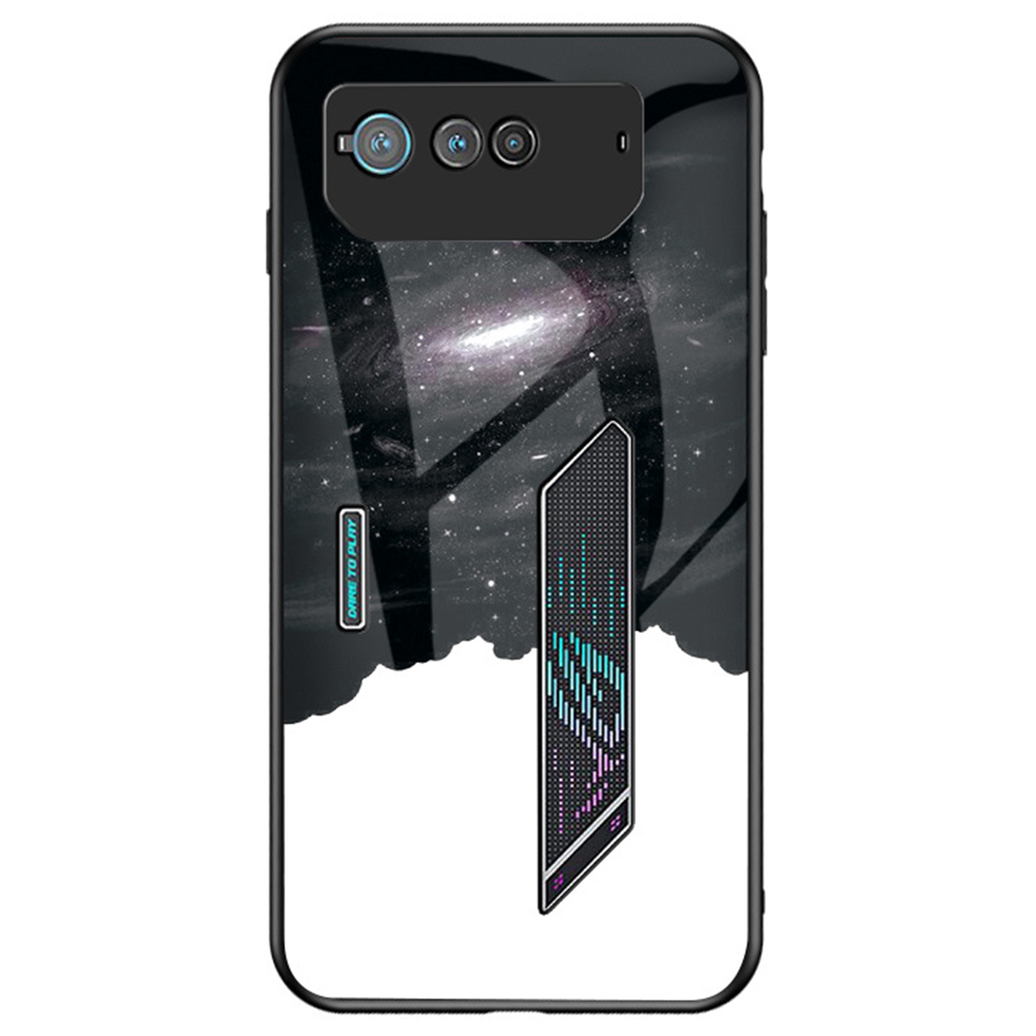 

Für Asus Rog Phone 6 5G Airbag Anti-fall-fall Starry Sky Muster Design Zurück-abdeckung PC TPU Tempered Glase Anti-kratzer-hülle - Kosmischer Sternenhimmel, Asus ROG Phone 6 5G