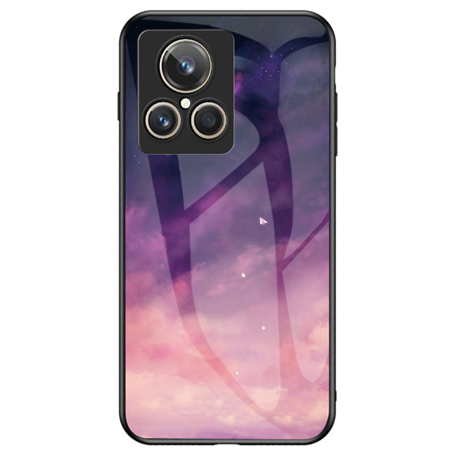 

Für Realme GT2 Explorer Master 5G Airbag Anti-droge Starry Sky Muster Design Zurück-deckung TPU TPU Temperte Glass PC Telefung - Traum Sternenhimmel, Realme GT2 Explorer Master 5G