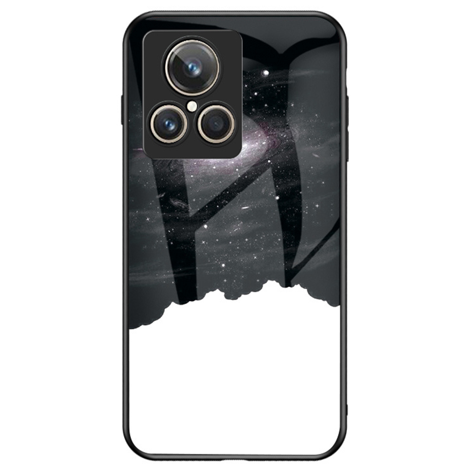

Für Realme GT2 Explorer Master 5G Airbag Anti-droge Starry Sky Muster Design Zurück-deckung TPU TPU Temperte Glass PC Telefung - Kosmischer Sternenhimmel, Realme GT2 Explorer Master 5G