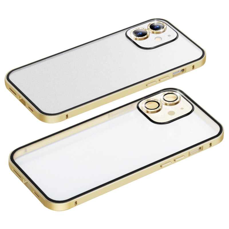 

Luphie PC+Metal Case Для Iphone 12 6,1 Дюйма Защитника Телефона. - Золото