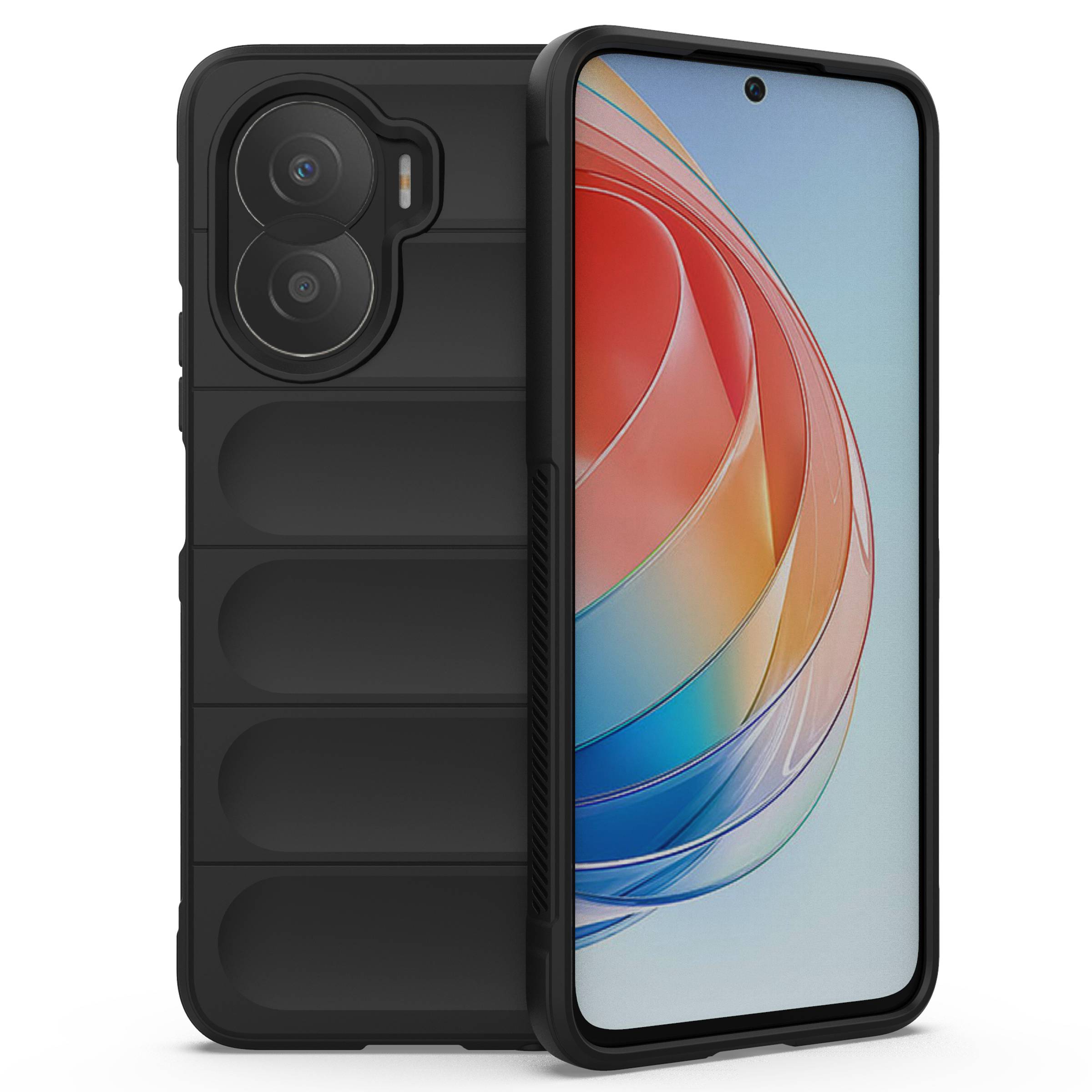 

Für Ehren X40i 5G Tpu-verteidiger Robge Mobiltelefon Shell Präzise Ausschnitt Anti-kratzer-rückseite - Schwarz, Honor X40i 5G