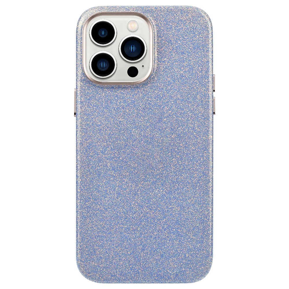 

ONEGIF Anti-Shock Phone Case for iPhone 14 Pro 6.1 inch, Glittery Powder Scratch-Proof Case PC+Microfiber Inner Protective Cover - Blue, iPhone 14 Pro