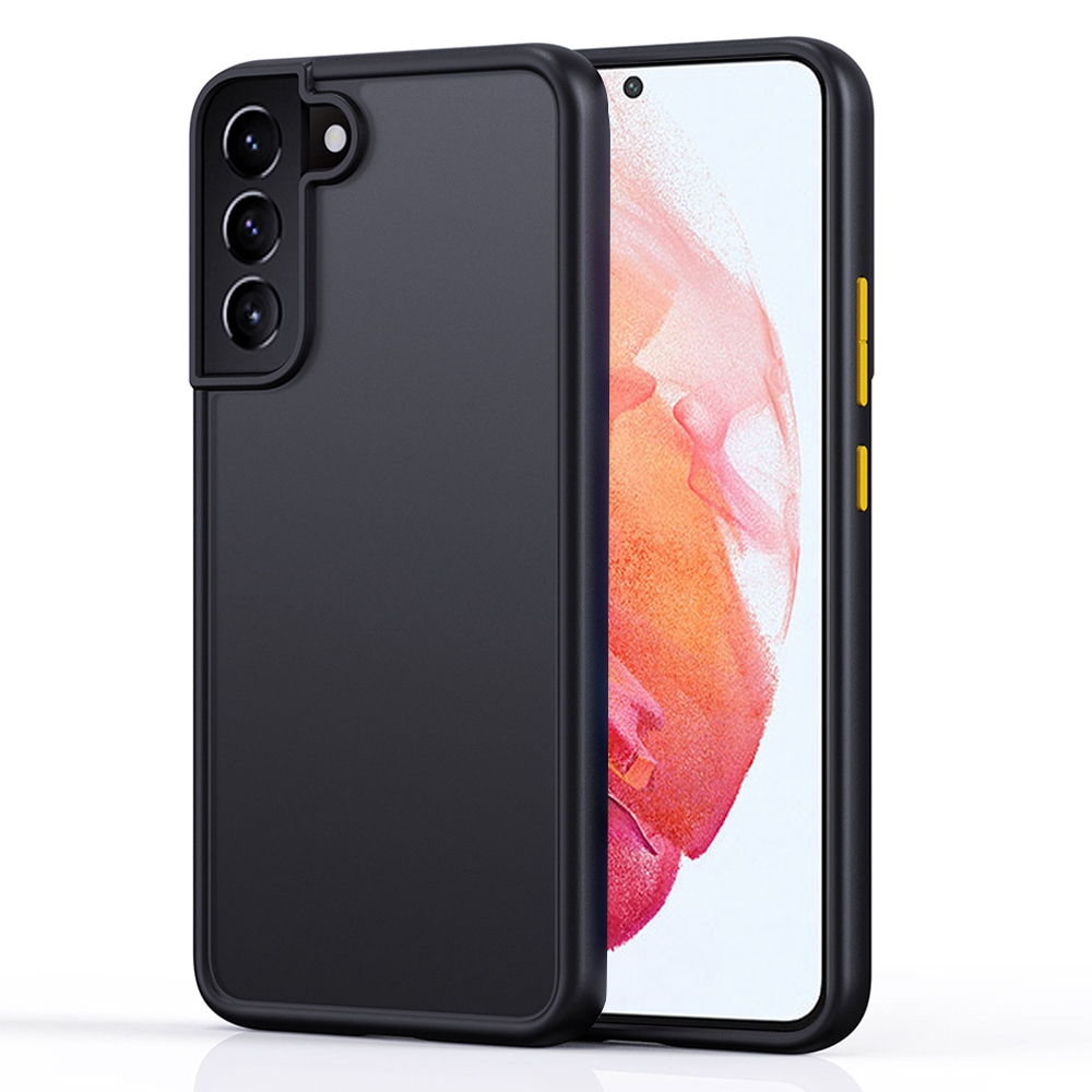 

For Samsung Galaxy S21 5G / 4G Non-slip Protective Hybrid Back Cover Anti-scratch Skin-touch TPU+PC Matte Phone Case - Black, Galaxy S21 5G