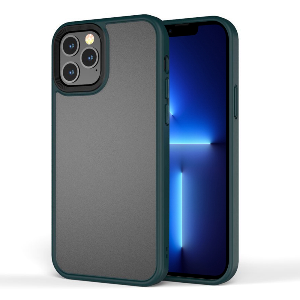 

Optimal Shield Series For iPhone 13 Pro Max 6.7 inch Shockproof Matte Phone Cover Protective Phone Case with Aluminum Alloy Button - Army Green, iPhone 13 Pro Max
