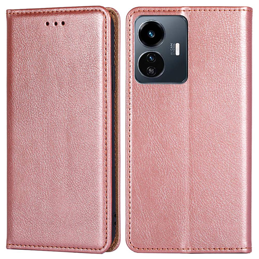 

Anti-drop-telefonhülle Für Vivo Y77 5g, Anti-wear PU Leder Flip Wallet Deckständer Schutz Telefon Shell - Roségold, vivo Y77 5G