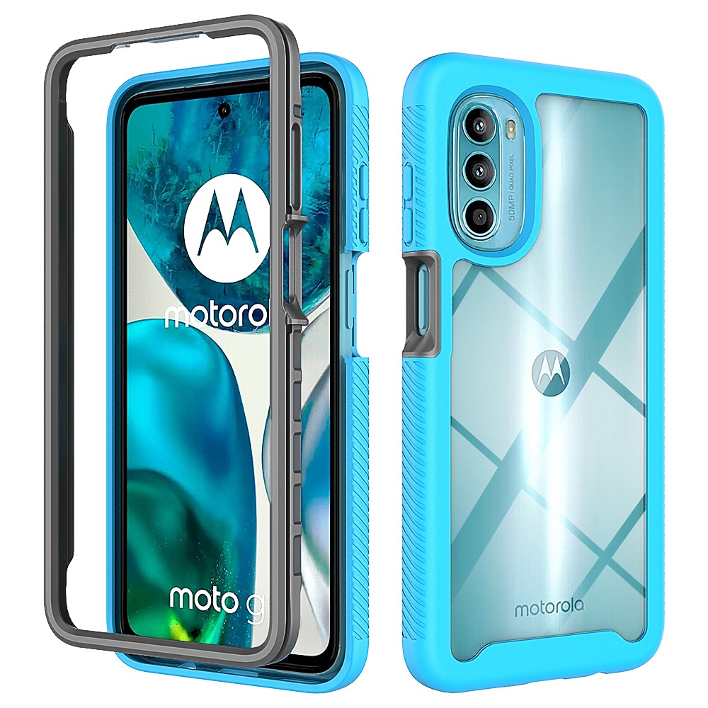 

Für Motorola Moto G52 4G / G82 5G Acryl + PC + Tpu-telefonhülle Drop-sof-transparente Schutzabdeckung - Baby Blau, Motorola Moto G52 4G