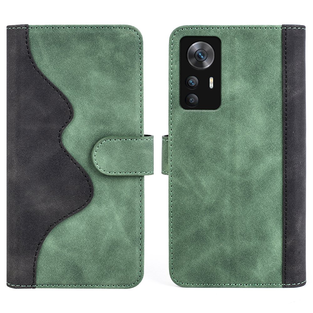 

Für Xiaomi Redmi K50 Ultra 5G Full Protection Phone Deckungsfarbe Farbe PU Leder Anti-drop Folio Flip Phone Hülle Mit Stand Wallet - Grün, Xiaomi Redmi K50 Ultra