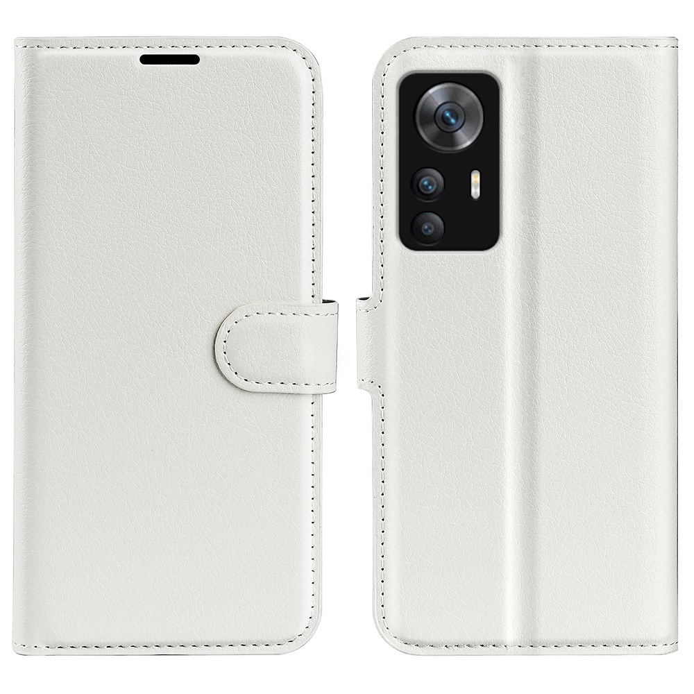 

Für Xiaomi Redmi K50 Ultra 5G Anti-kratzer-telefonabdeckung Litchi Textur Folio Flip Wallet Hülle PU Lederständer Schutzschale - Weiß, Xiaomi Redmi K50 Ultra