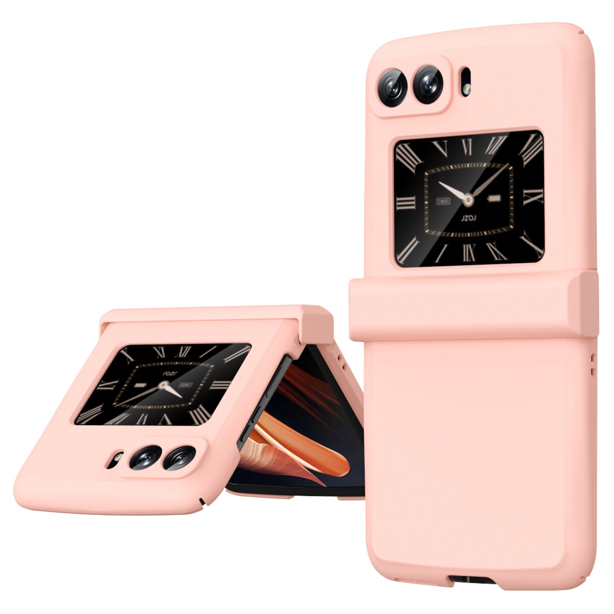 

Für Motorola Moto Razr 2022 5G Objektivkreis Design Hartes Pc-telefonfall Anti-kratzer-schutzabdeckung Mit Scharnier - Rosa, Motorola Moto Razr 2022 5G