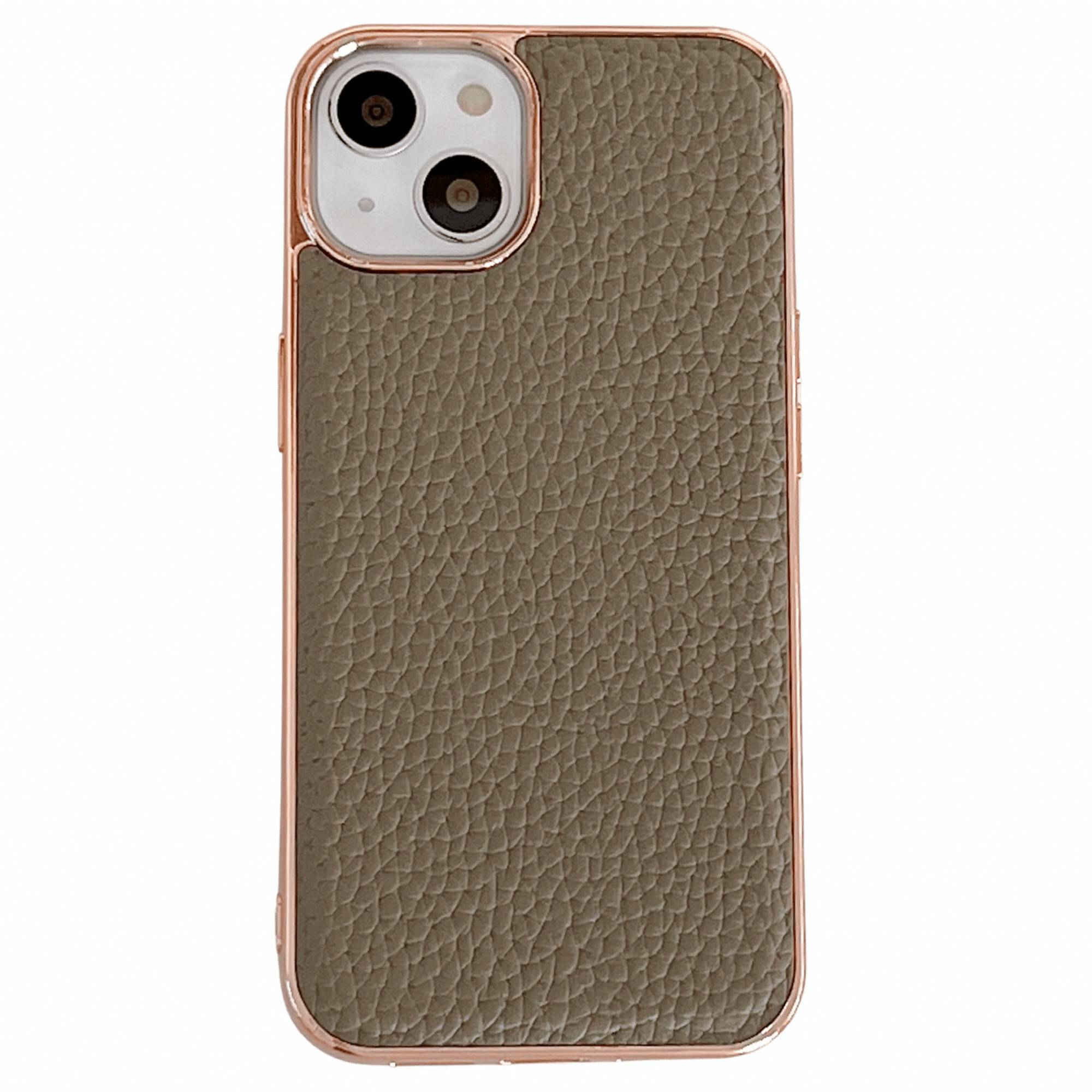 

Серия Звезд Для Iphone 14 Max 6,7 Дюйма Nano Eleclopcative Case Top Layer Cowhide Кож - Серый, iPhone 14 Plus