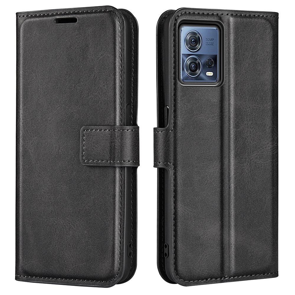 

Für Motorola Moto S30 Pro 5G Strukturierte PU Leder Square Magnetic Clasp Anti-drop-telefonhülle Mit Brieftaschenständer - Schwarz, Motorola Moto S30 Pro 5G