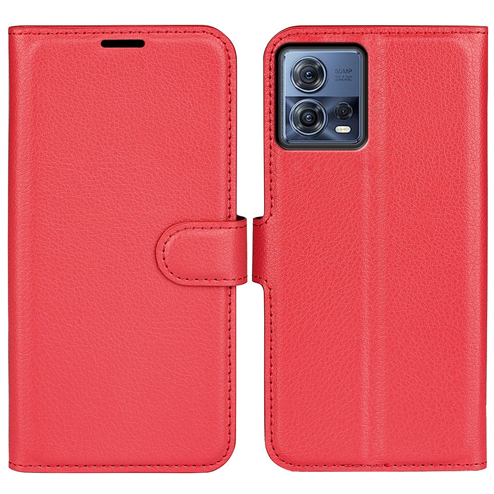 

Für Motorola Moto S30 Pro 5G Litchi Textur Vollschutz PU Leder Folio Flip Case Wallet Stand Telefonabdeckung - Rot, Motorola Moto S30 Pro 5G