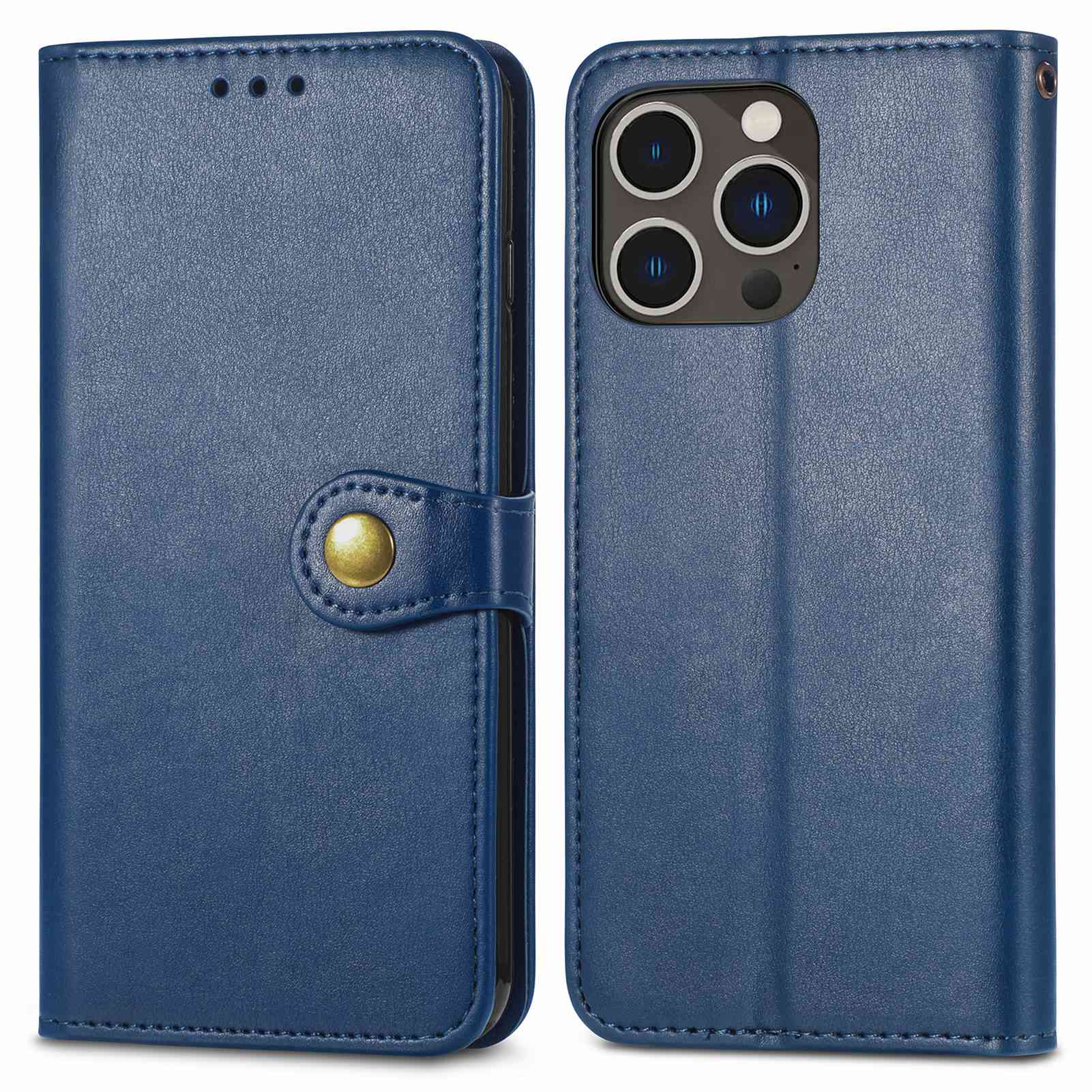 

Для Iphone 14 Pro Max 6,7 Дюйма PU - Синий, iPhone 14 Pro Max