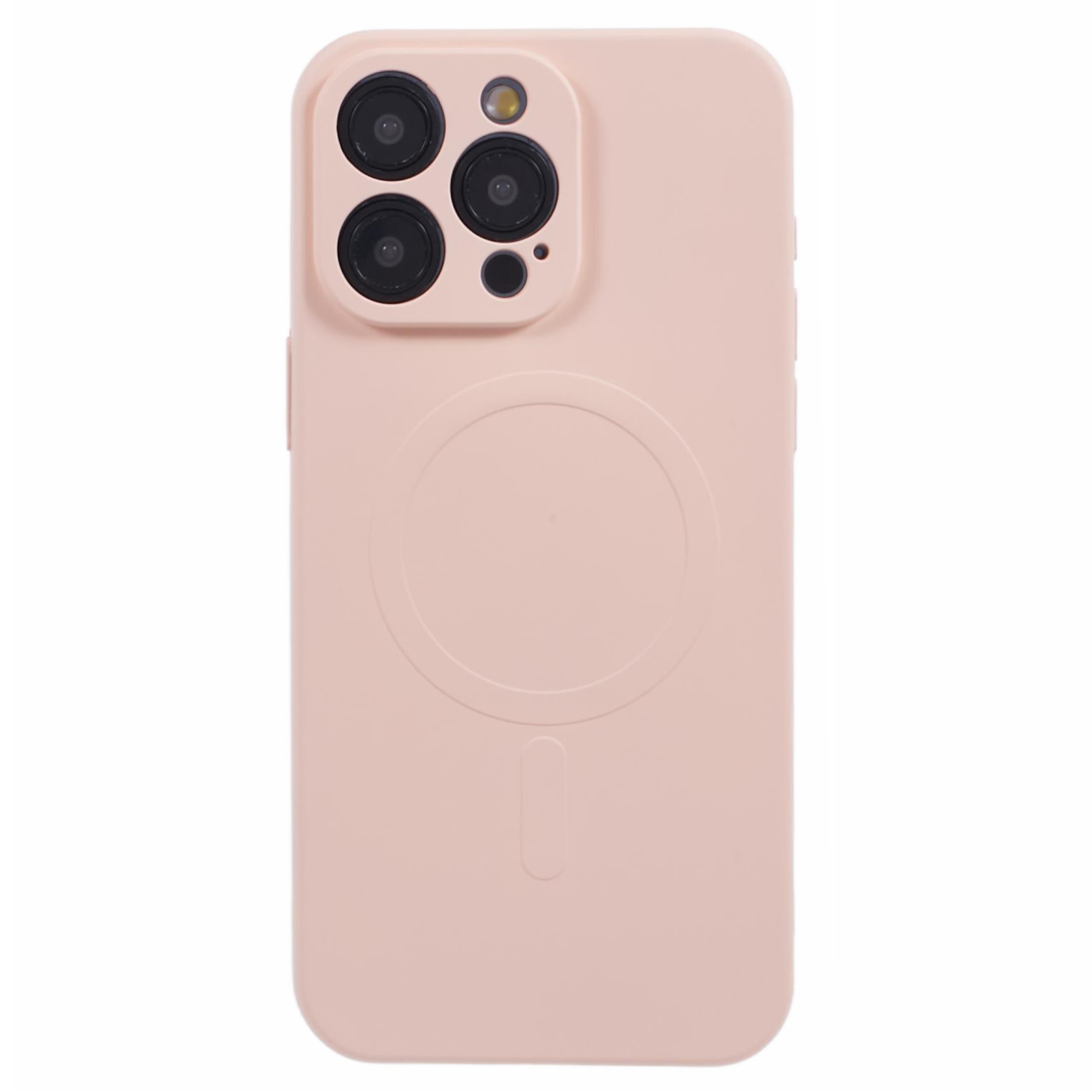 For iPhone 15 Pro Max Case Anti-Scratch TPU Phone Cover Compatible with MagSafe - Pink