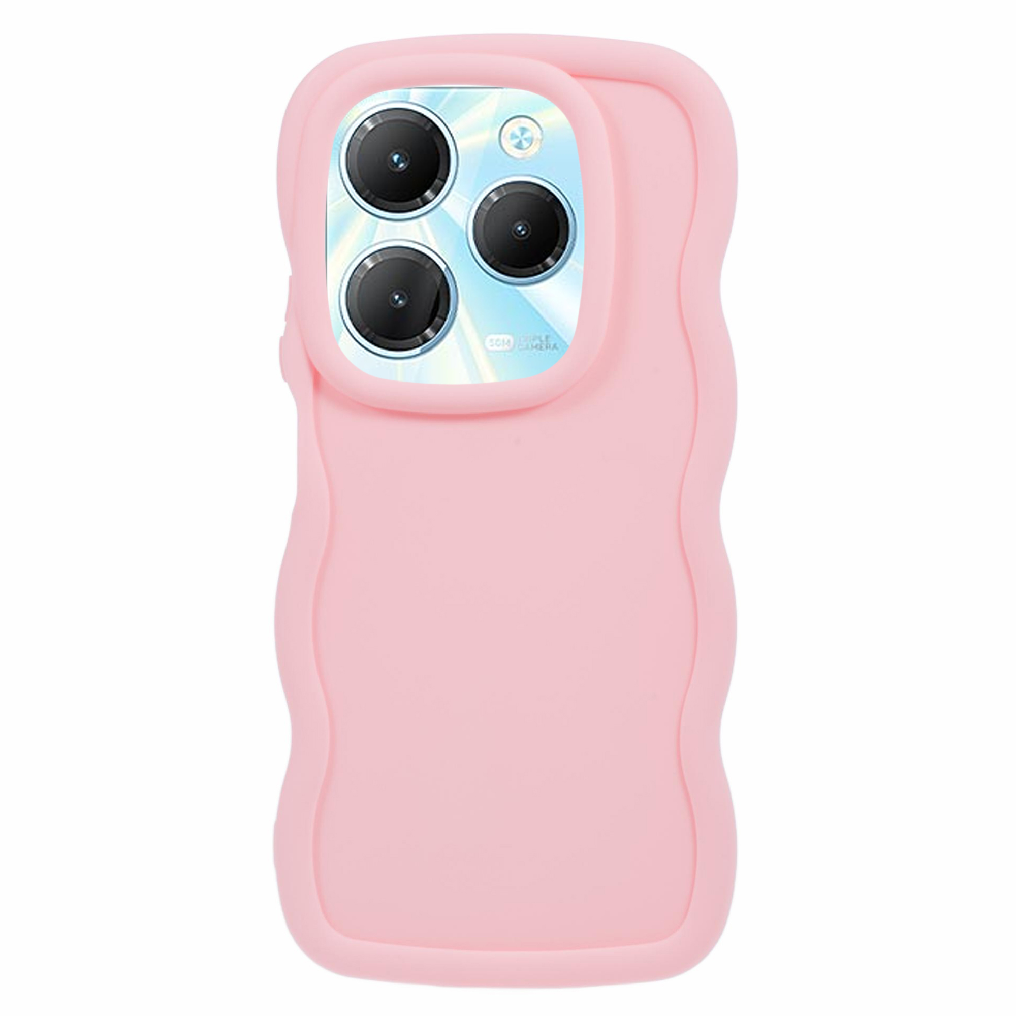 XL Series For Infinix Hot 40 / Hot 40 Pro Case Curly Wave Frame TPU Phone Cover - Pink