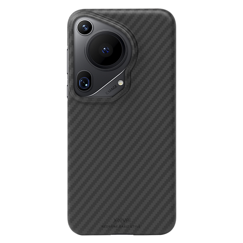 X-LEVEL For Huawei Pura 70 Ultra Cell Phone Case Carbon Fiber Texture PC Mobile Phone Back Cover