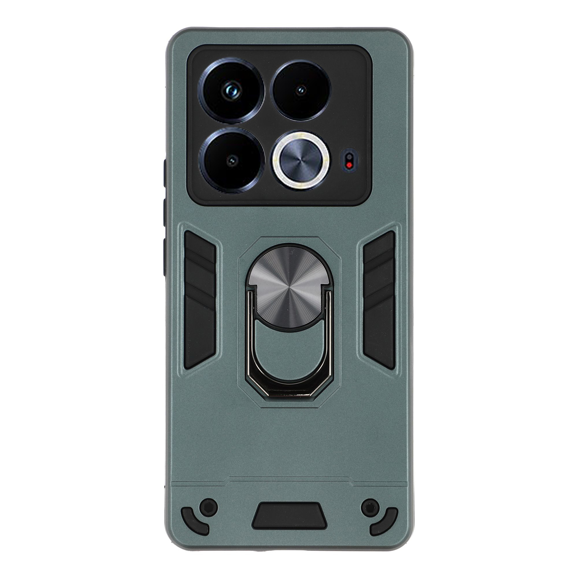 For Infinix Note 40 Slim Case Kickstand Car Mount Phone Case - Green