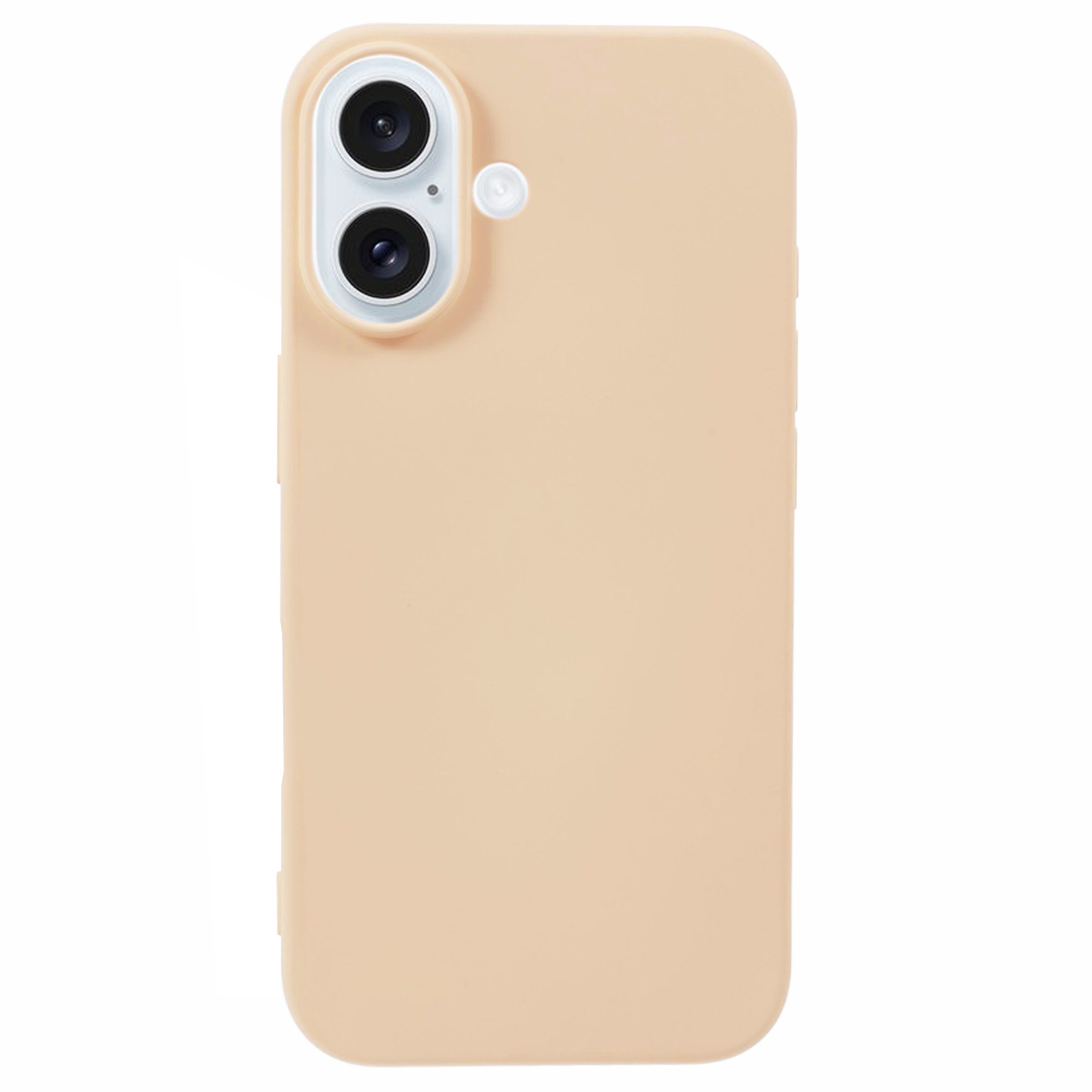 For iPhone 16 Case TPU Phone Cover with Soft Fiber Lining - Pink