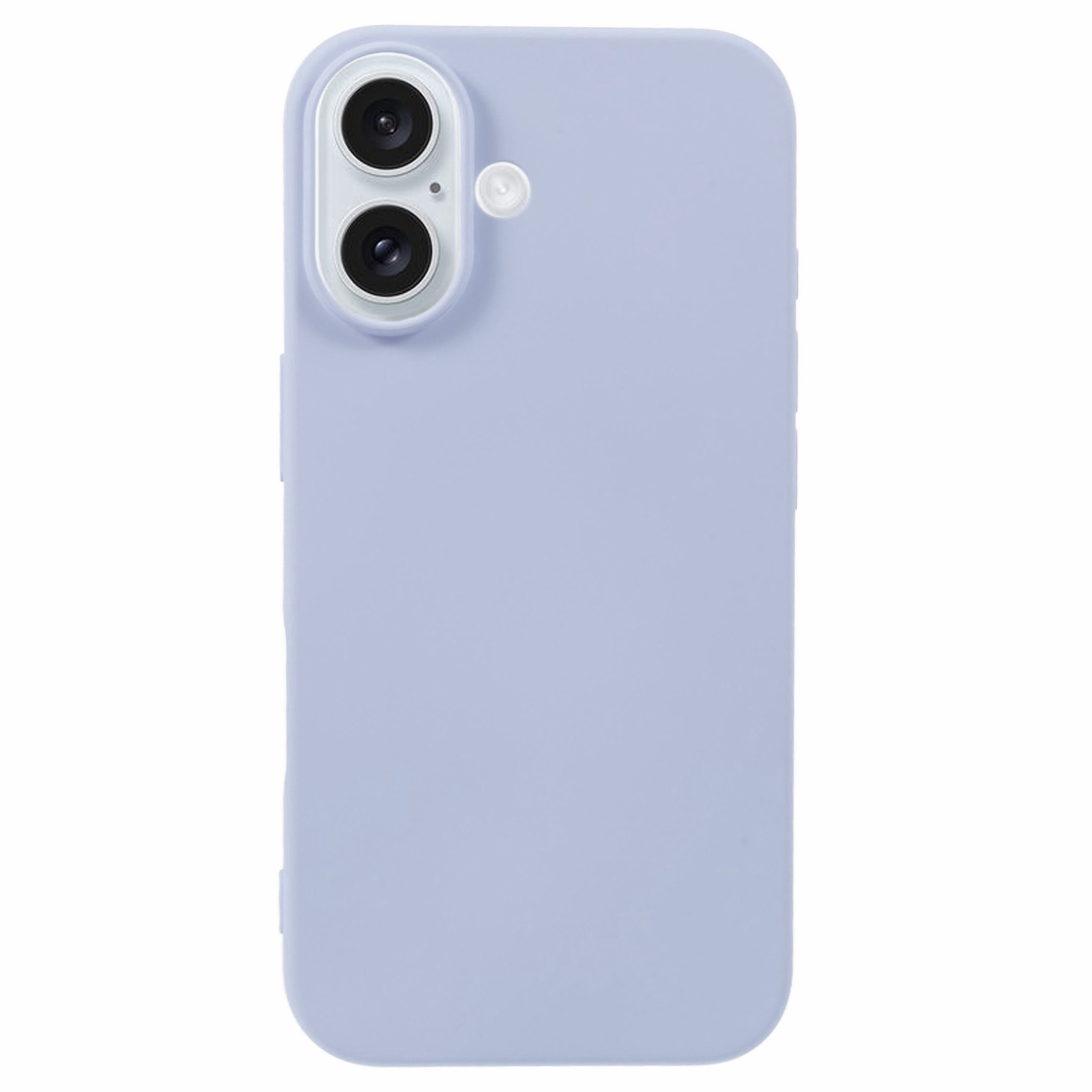 For iPhone 16 Plus TPU Case Soft Fiber Lining Anti-scratch Phone Cover - Light Purple
