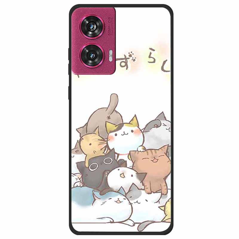 For Motorola Edge 50 Fusion 5G Case Pattern Printing Soft TPU Cell Phone Cover - Stray Cat