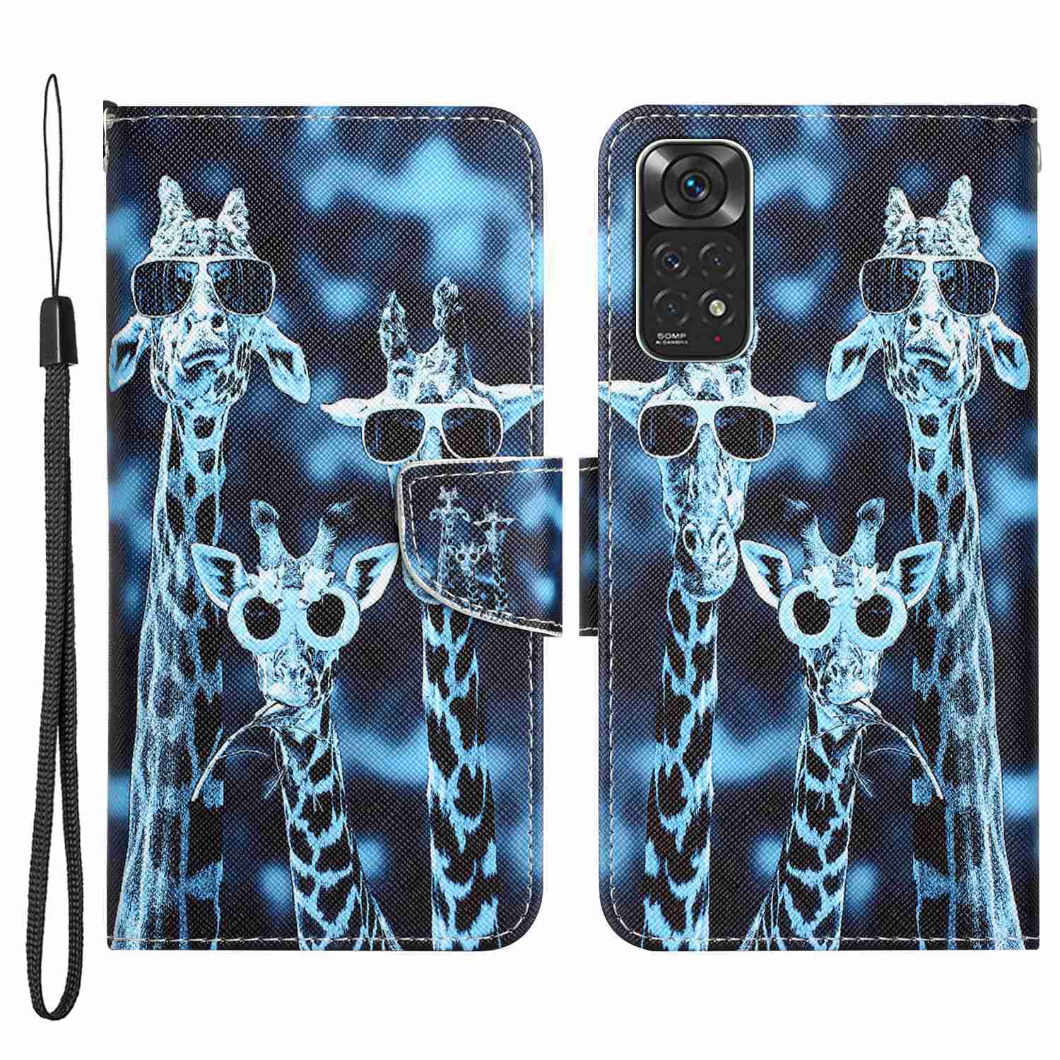 

Für Xiaomi Redmi Note 11 4G (Qualcomm) / Hinweis 11S 4G Cross -textur PU Leder -häuse Muster Druck Telefonstand Wallet Wallet - Giraffe, Xiaomi Redmi Note 11 4G (Qualcomm)