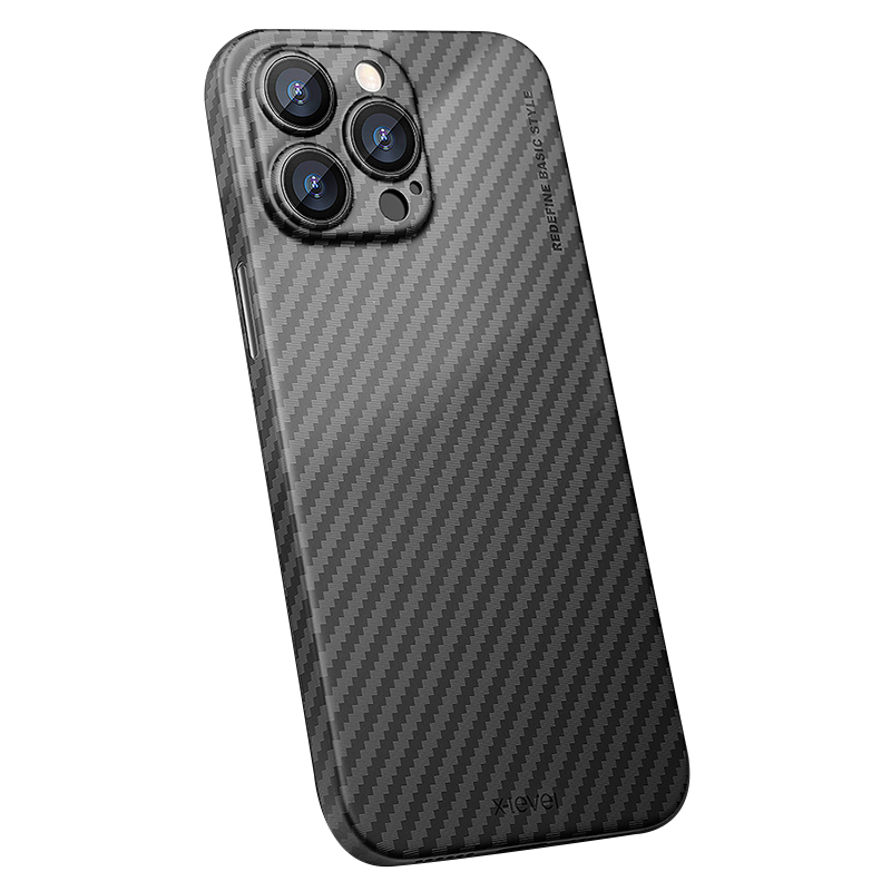 X-LEVEL For iPhone 12 Pro Case Hard PC Slim Thin Phone Cover Carbon Fiber Texture