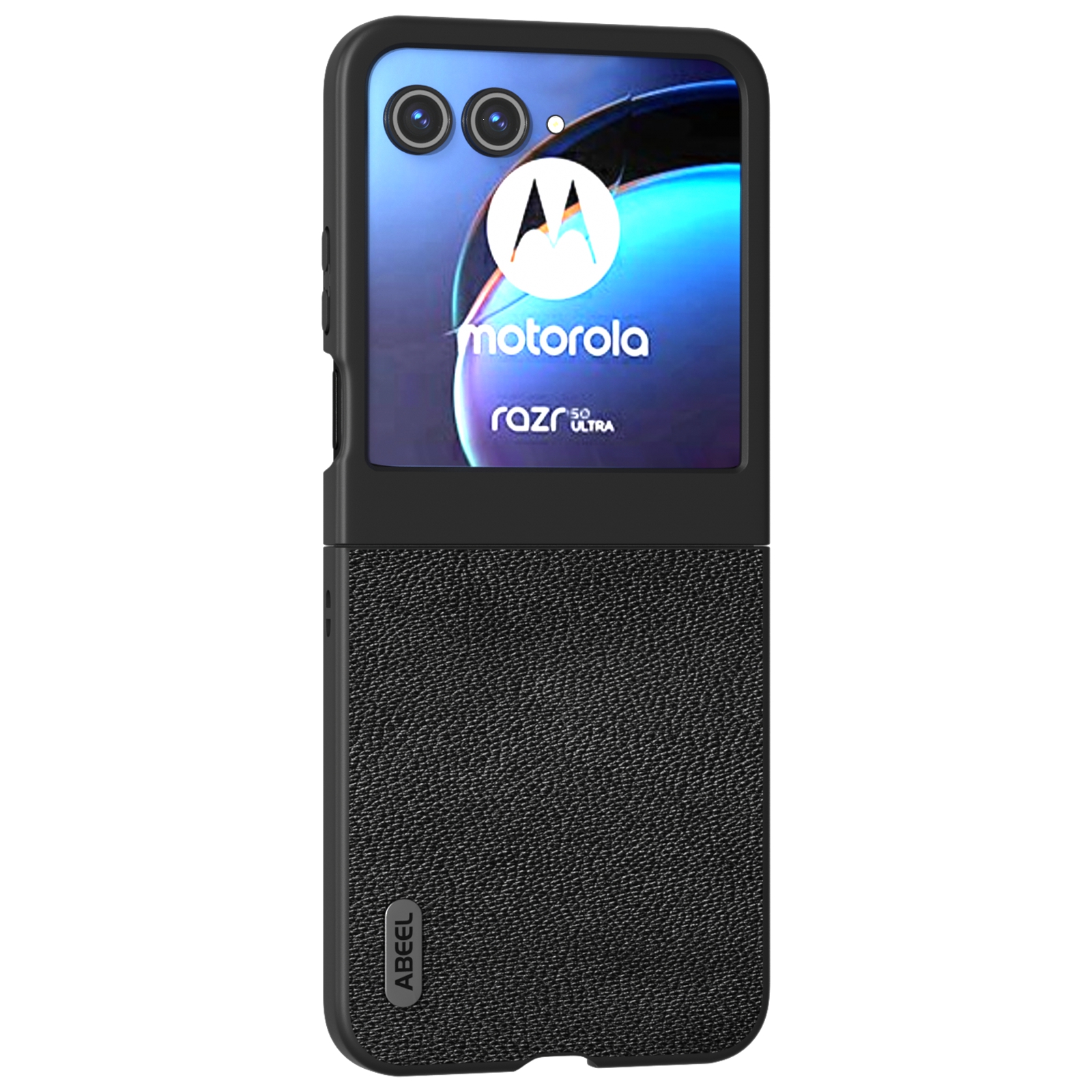 ABEEL For Motorola Razr 60 / Razr 50 5G Case Litchi Texture Non-Slip Phone Cover - Black