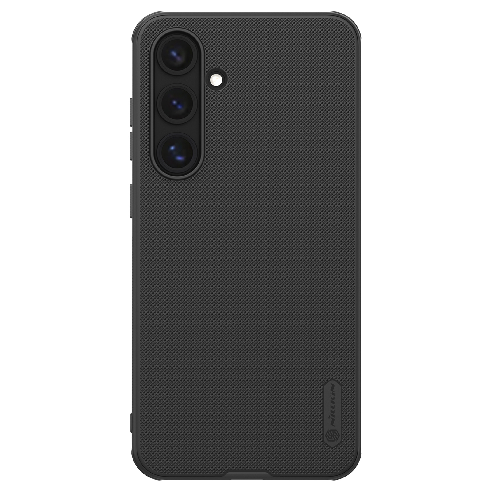NILLKIN Super Frosted Shield Pro for Samsung Galaxy S24 FE Case PC+TPU Drop-Proof Shell Built-In Magnet Ring - Black
